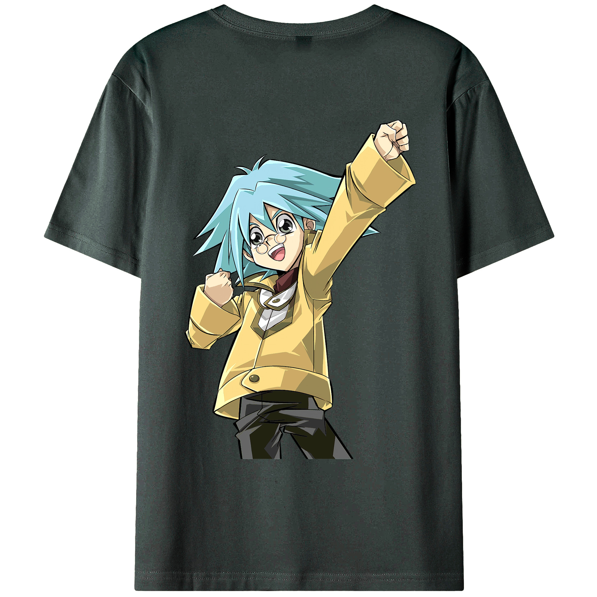 （画像用） 遊☆戯☆王 Yu-Gi-Oh! 綿100％ メンズ半袖Tシャツ（バックプリント） 通気性